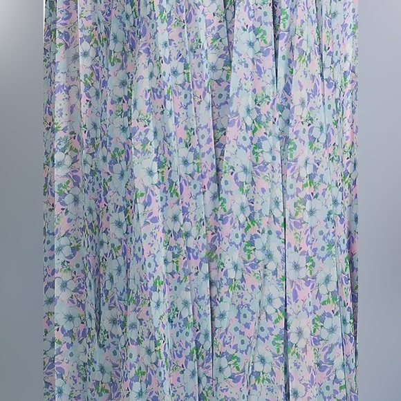 Laundry by Shelli Segal Floral Pleated Chiffon Maxi Dress - Picture 5 of 6